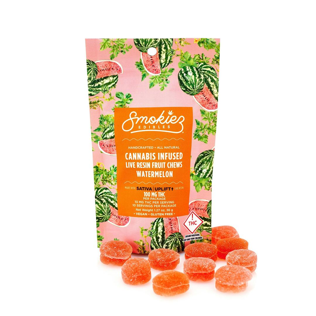 Watermelon Indica 100mg Live Resin Fruit Chews - CO