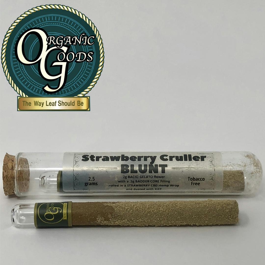 Strawberry Cruller TF Blunt w/ a Badder Core & Kief Dusting 2.5g