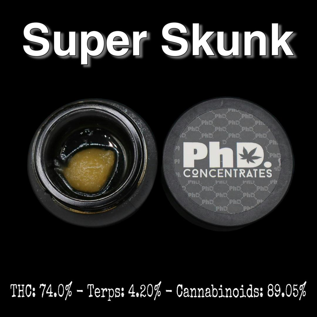 PhD Concentrate 1 gram - Super Skunk Badder-74% THC