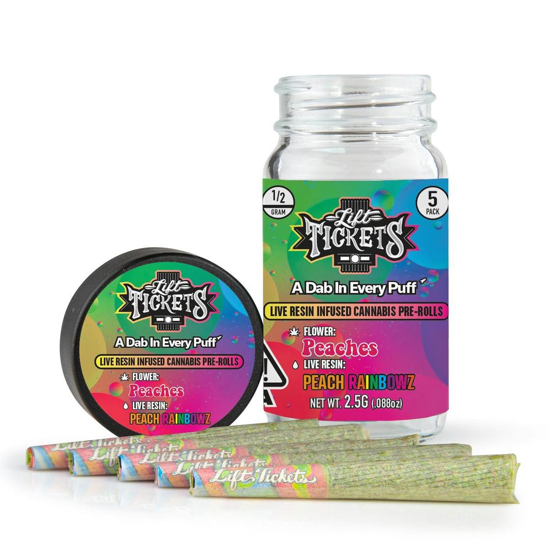 Peaches x Peach Rainbowz - Infused Pre-Roll 5-Pack