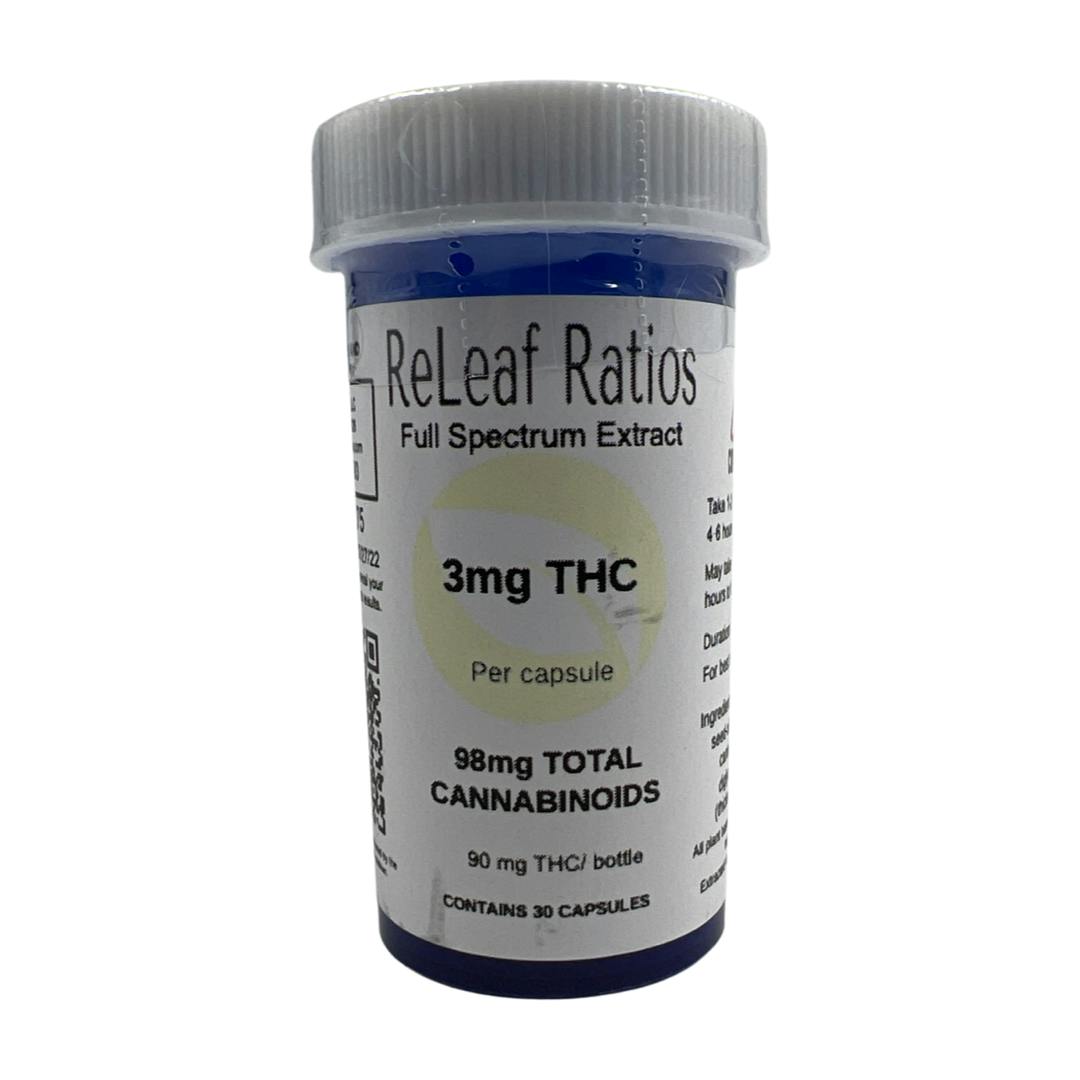 3mg THC Capsules (30 Per Bottle)