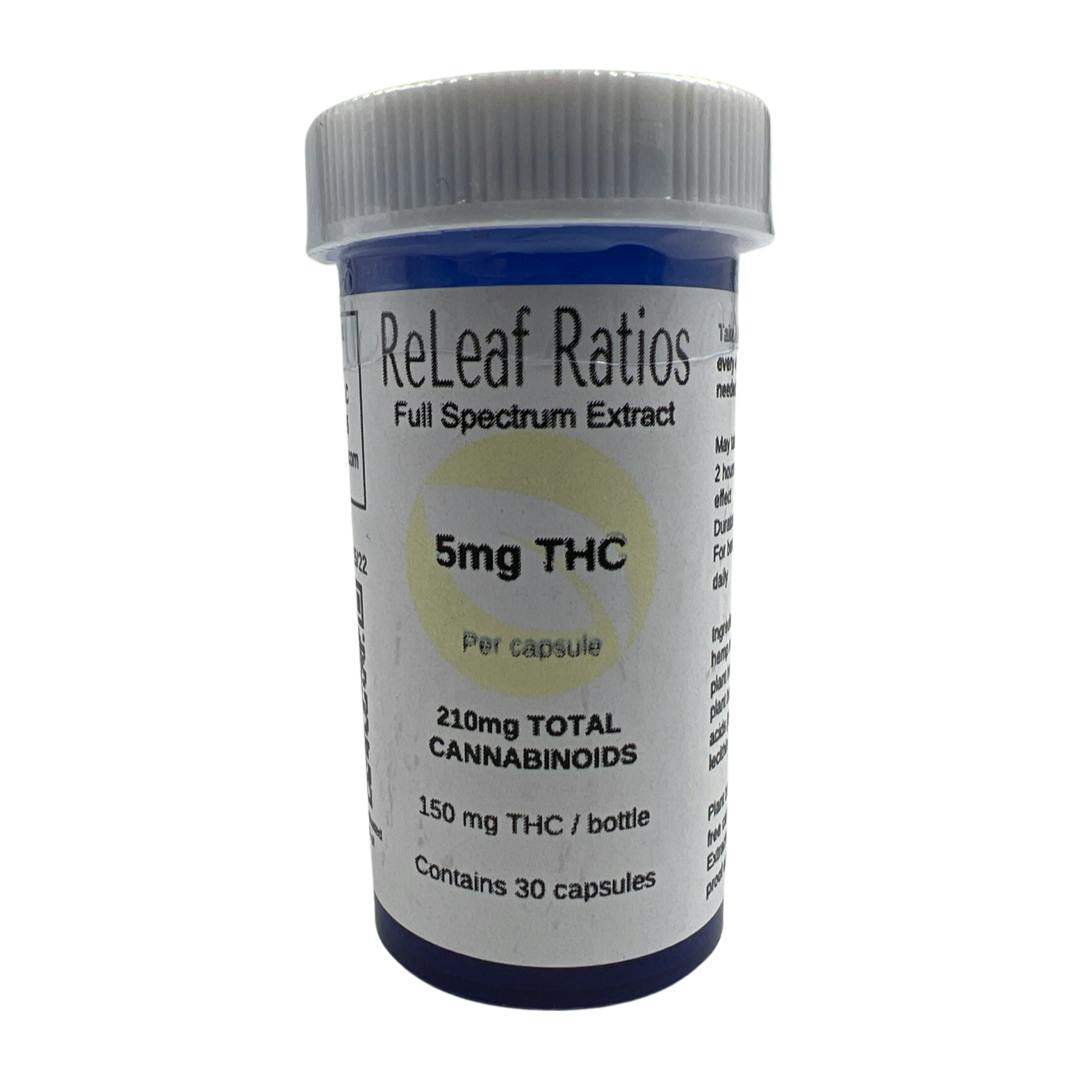 5mg THC Capsules (30 Per Bottle)