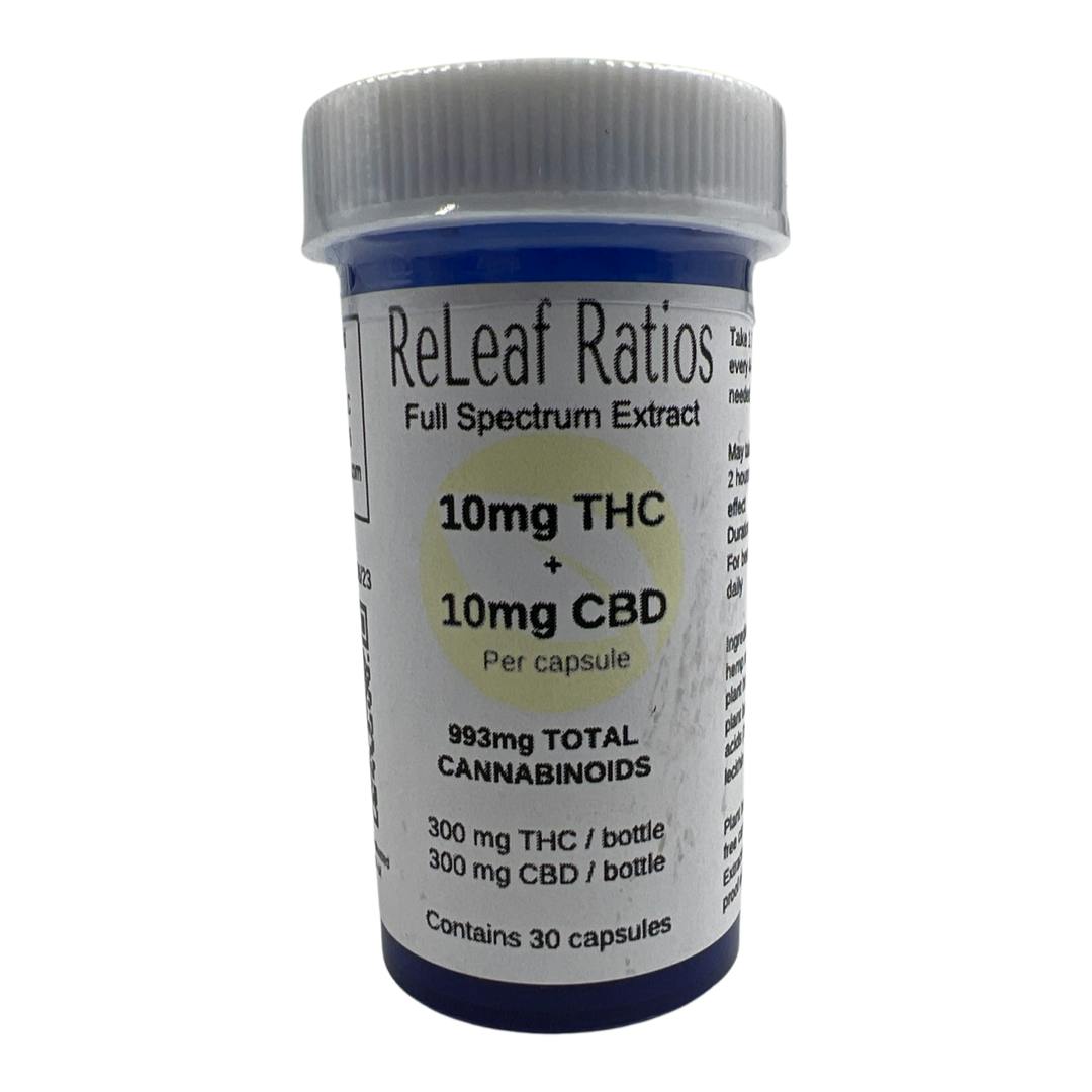 10mg THC : 10mg CBD (30 Per Bottle)