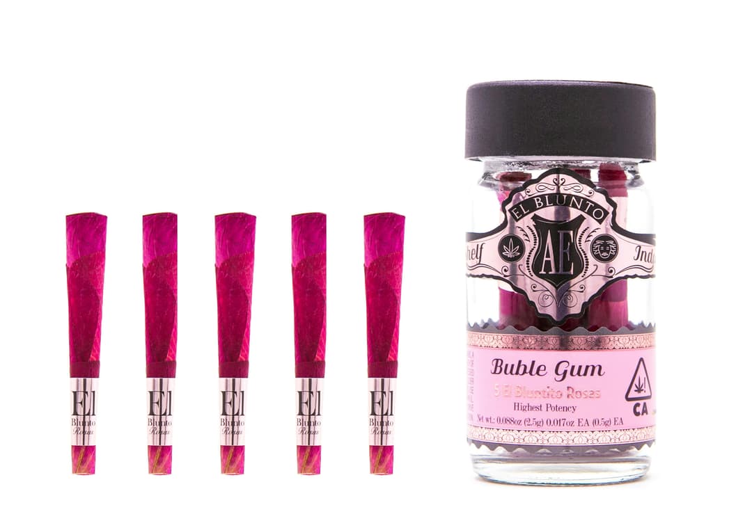 El Bluntito 5-Pack Rosas - Buble Gum - 5 x 0.5G [Mini Rose Joints]