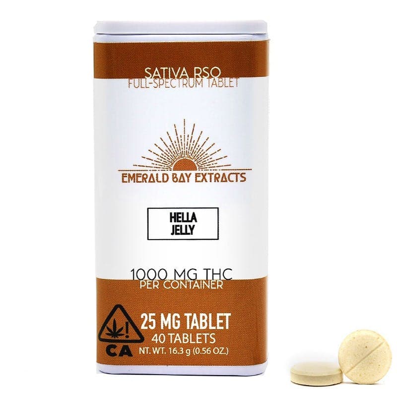 Hella Jelly - 25mg Tablets Sativa RSO Tablets - 1000mg Package