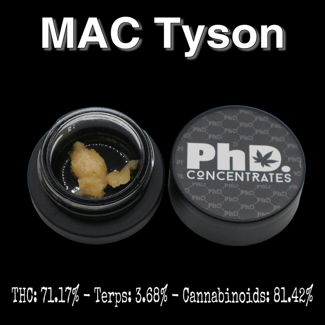 PhD Concentrate 1 gram - Mac Tyson Badder - 71.17% THC