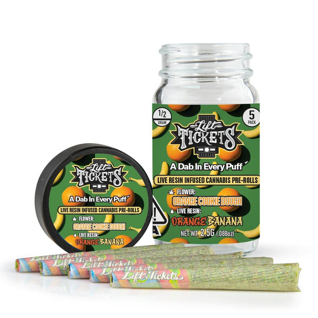 Orange Cookie Dough x Orange Banana - Infused Pre-Roll 5-Pack