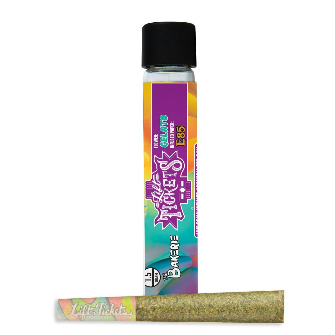 Infused Glass Tip Pre-Roll: Gelato x E85 1.5g Joint