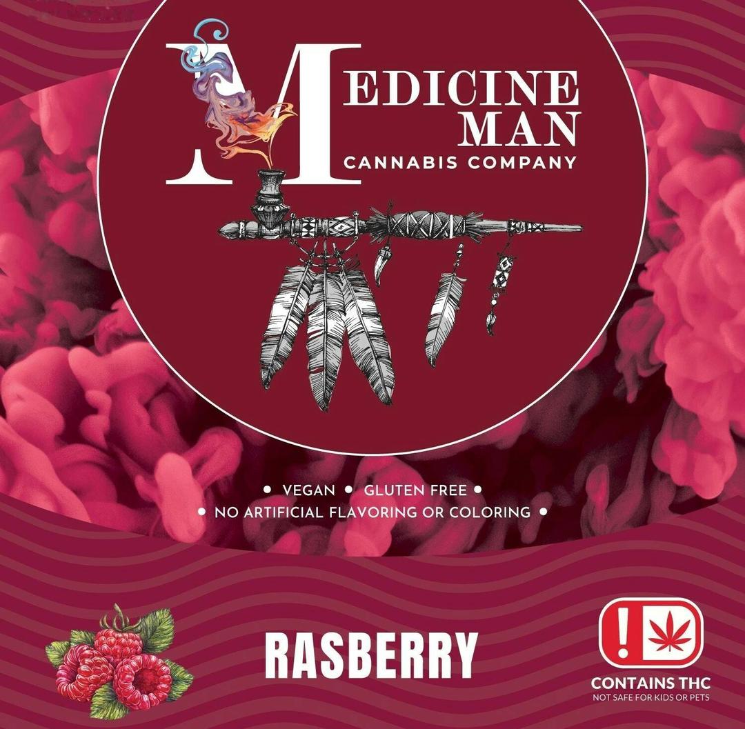 Medicine Man Gummies 1:1 500mg- Sour Radiant Raspberry