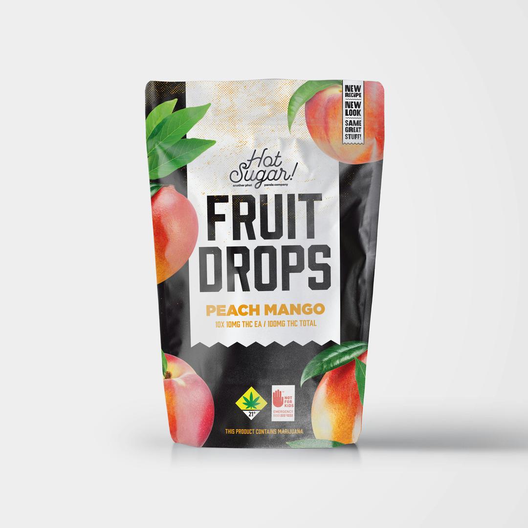 Indica Live Resin Fruit Drops - Sour Peach Mango (100mg)