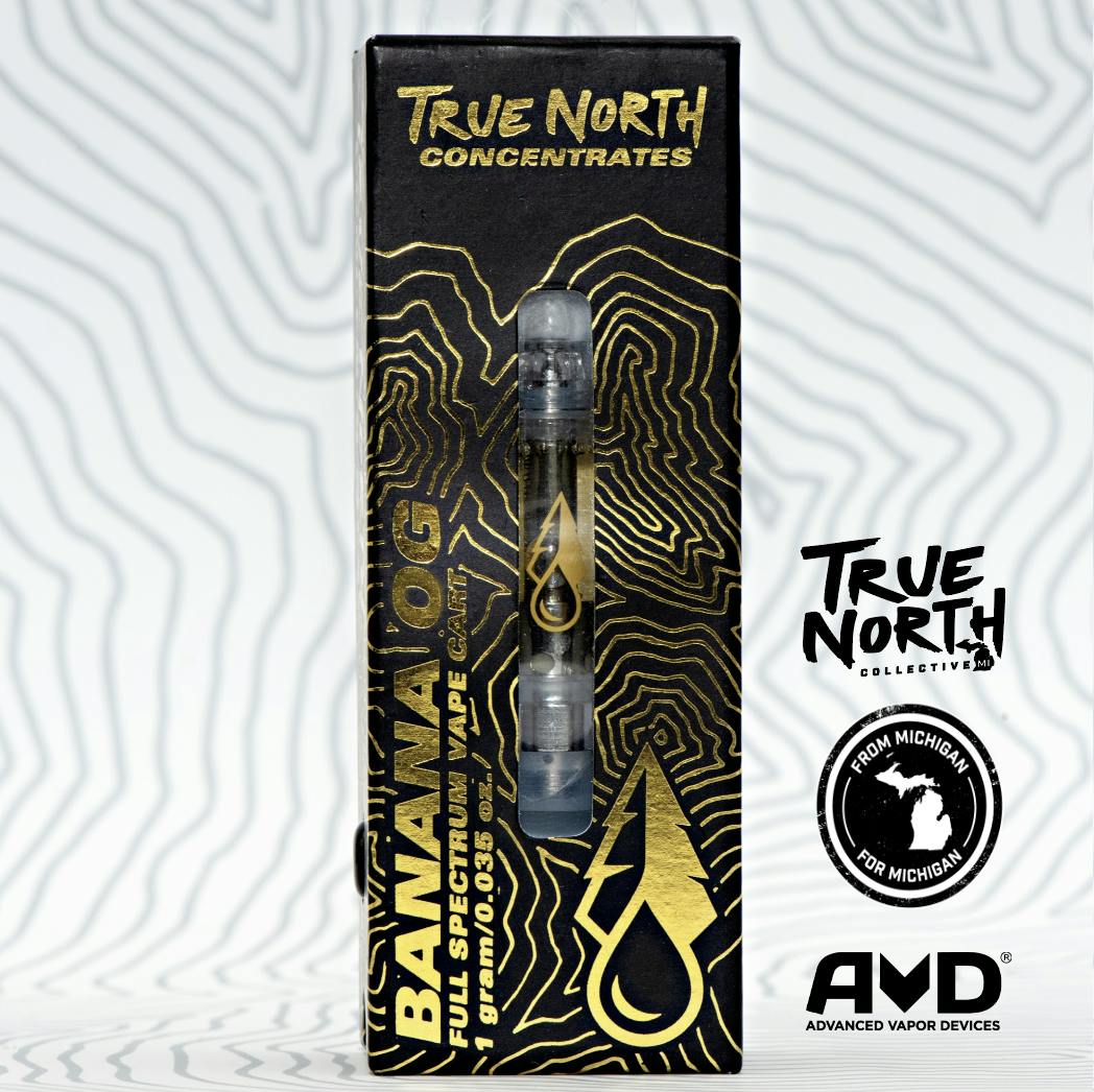 True North Collective: Banana OG - 1g Cannabis Terpene Vape Cart