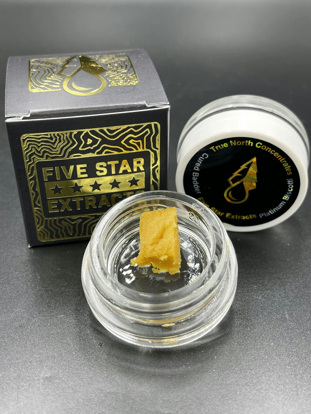 Five Star Extracts: Platinum Biscotti - 1 Gram Cured Badder