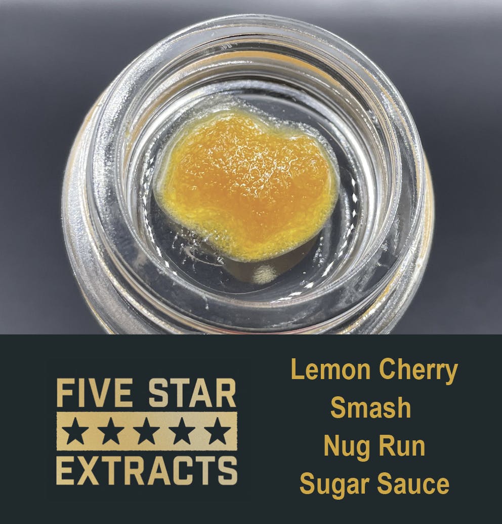 Five Star Extracts: Lemon Cherry Smash - 1 Gram Nug Run Sugar Sauce