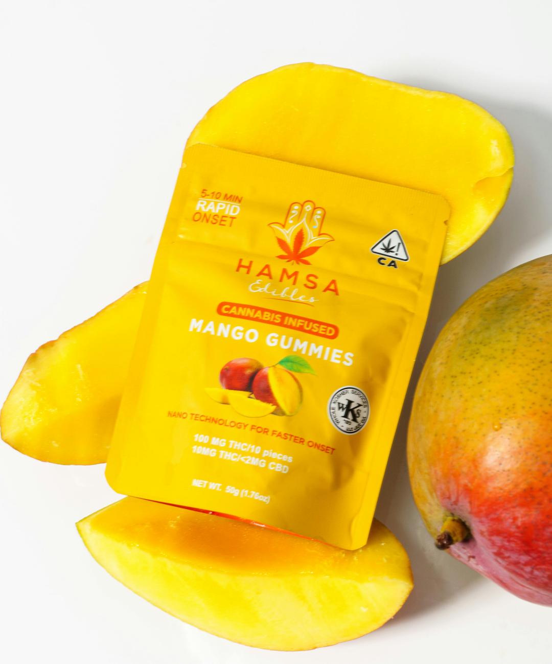 Hamsa 100mg THC Certified Kosher Nano Gummies - Mango