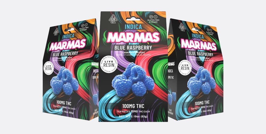 Blue Raspberry Marmalade Bites Indica Live Resin 100mg