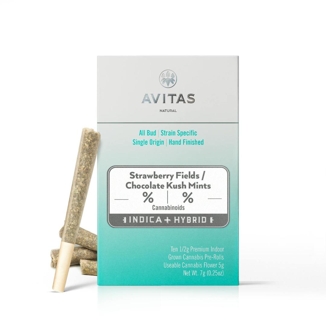Strawberry Fields/Chocolate Kush Mints 10pk Pre-Roll 5g