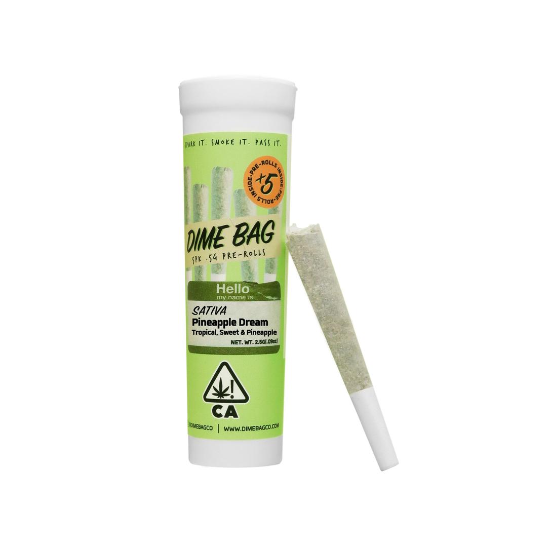 Dime Bag | Pineapple Dream Sativa 5pk Pre-rolls (2.5g)