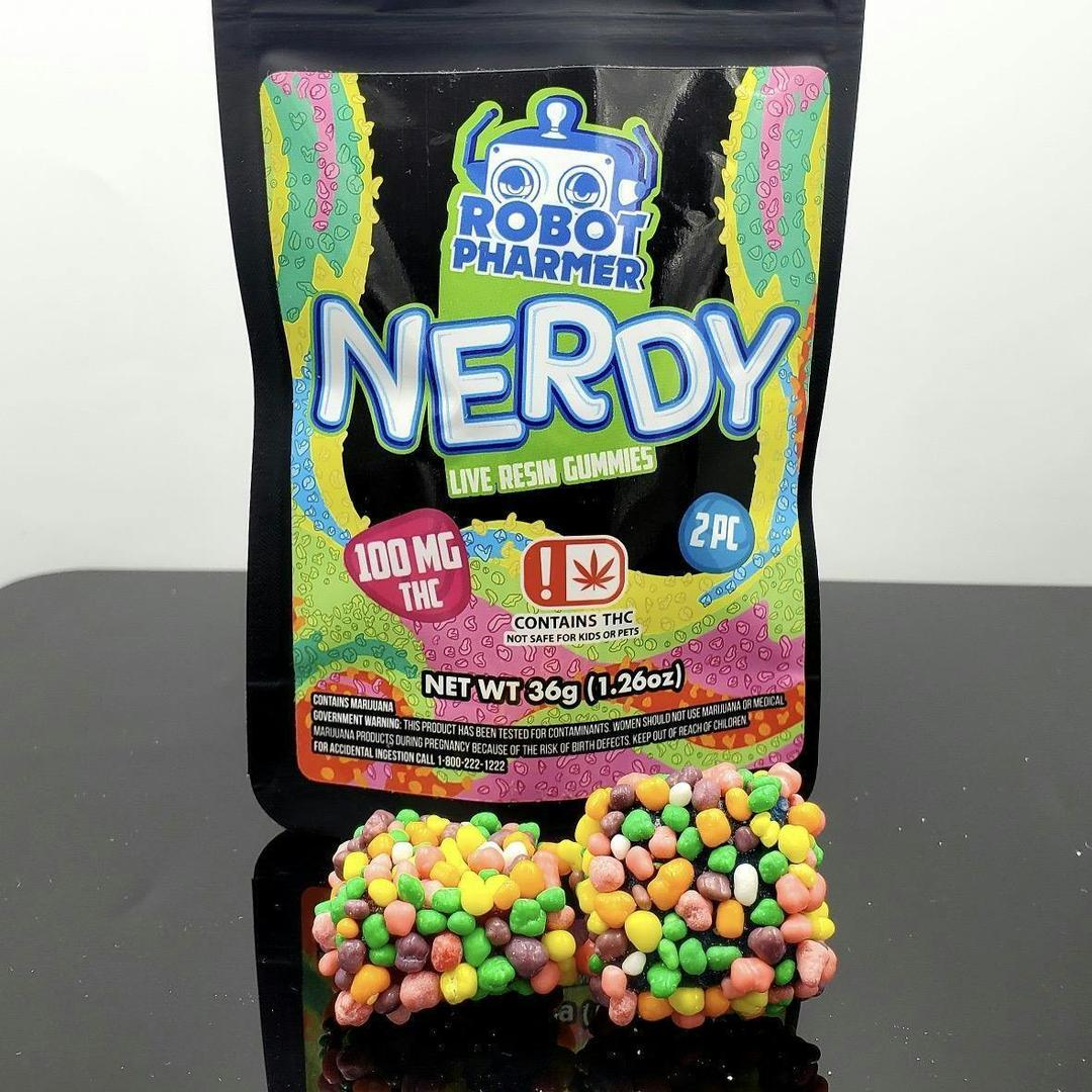 Gummy 100mg NERDY Live Resin (2pc.) Pack - Cherry