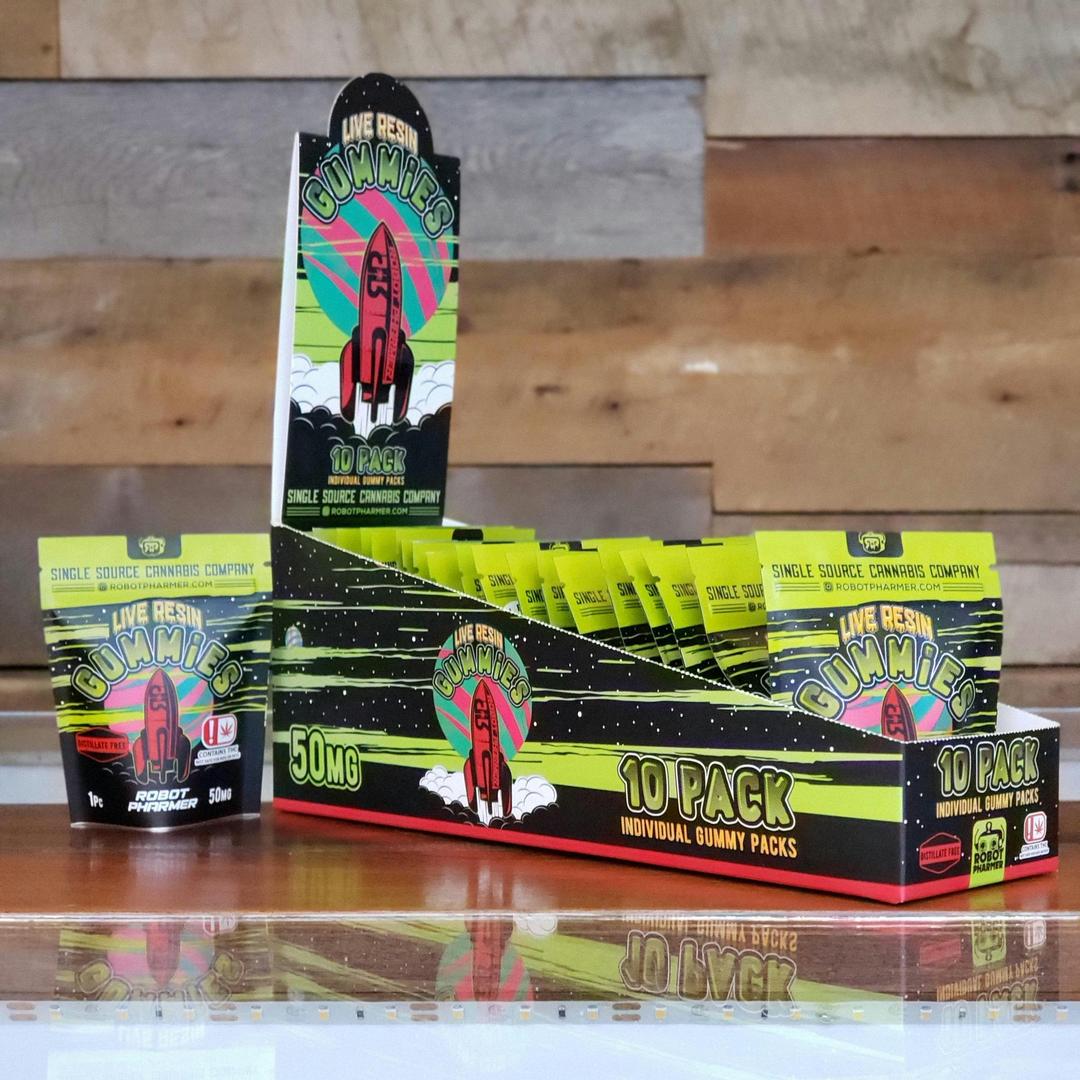 Gummy 50mg SINGLE Live Resin (1pc.) Pack - Cherry