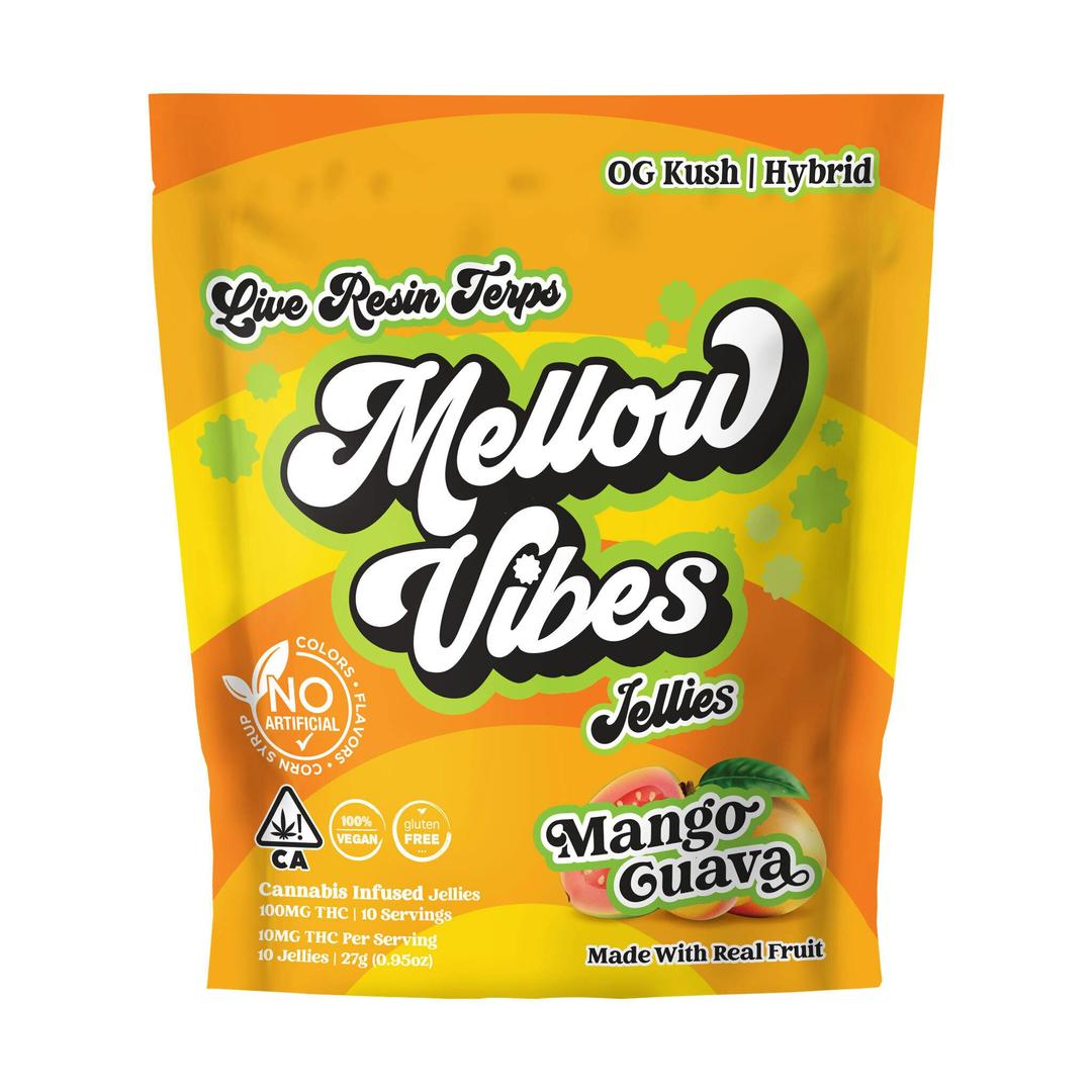 Mellow Vibes Jellies | Mango Guava | 10 Pack | 100 MG THC