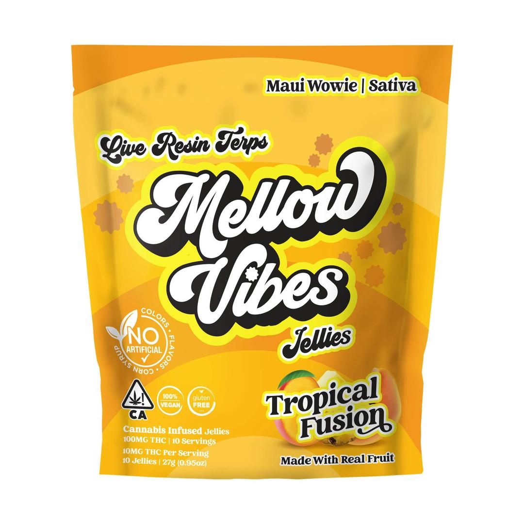 Mellow Vibes Jellies | Tropical Fusion | 10 Pack | 100 MG THC