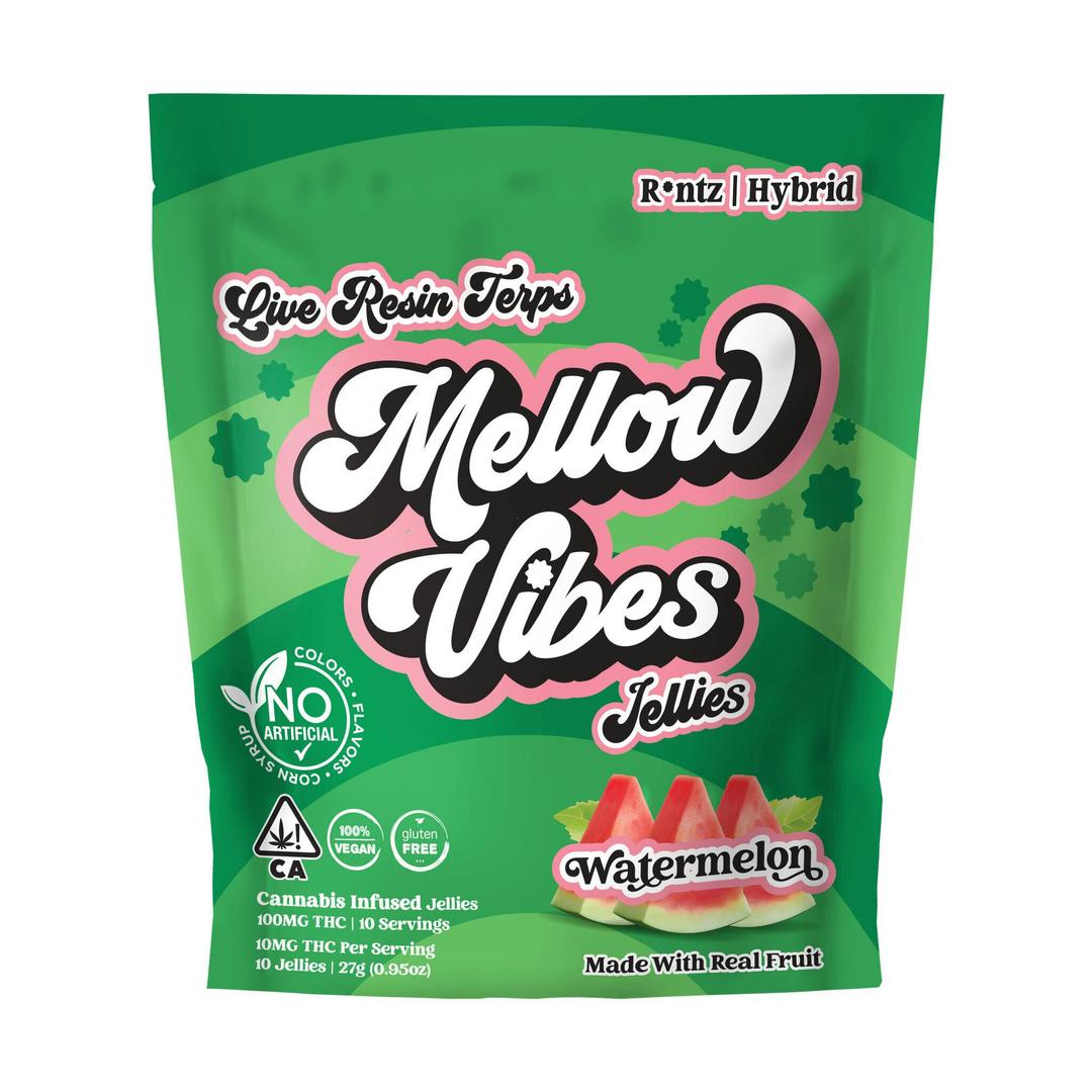 Mellow Vibes Jellies | Watermelon | 10 Pack | 100 MG THC
