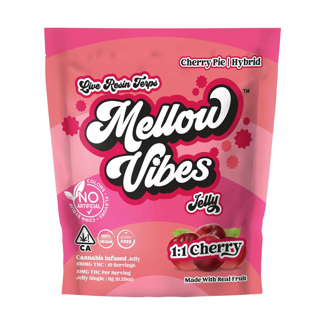 Mellow Vibes Jelly | 1:1 Cherry | Single | 100 MG THC