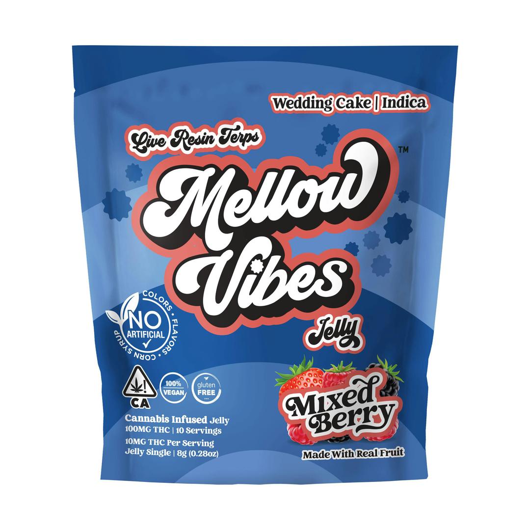 Mellow Vibes Jelly | Mixed Berry | Single | 100 MG THC