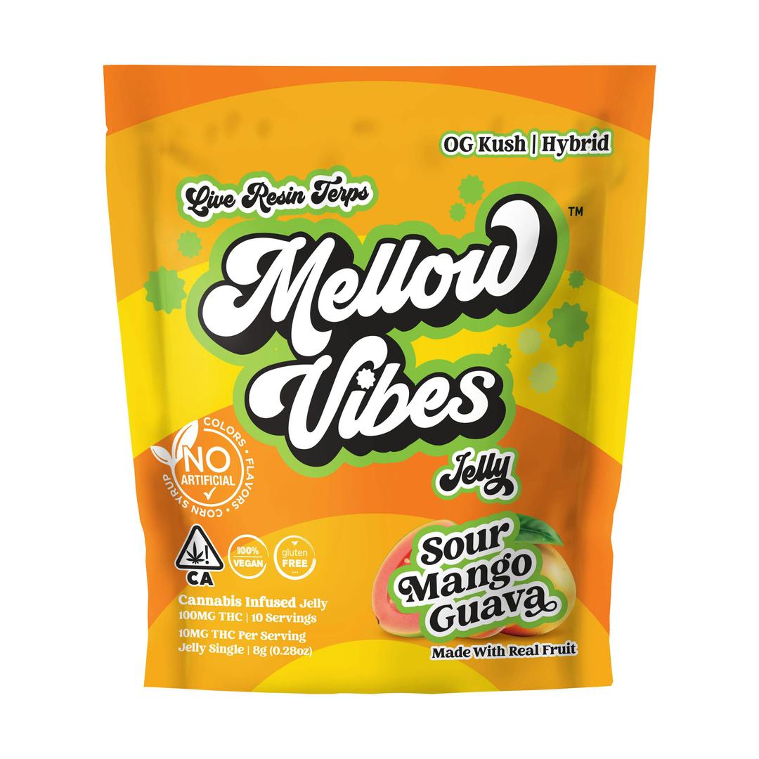 Mellow Vibes Jelly | Sour Mango Guava | Single | 100 MG THC