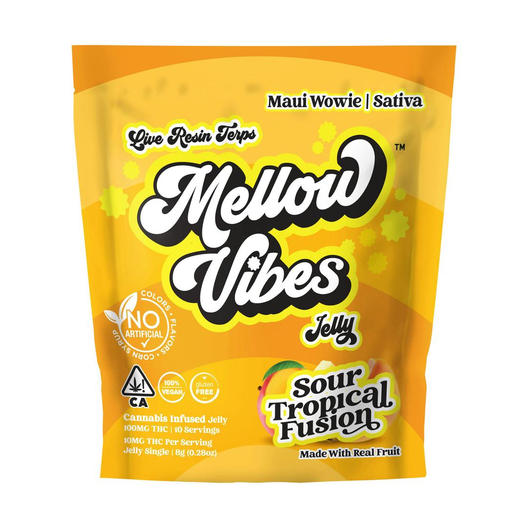 Mellow Vibes Jelly | Sour Tropical Fusion | Single | 100 MG THC