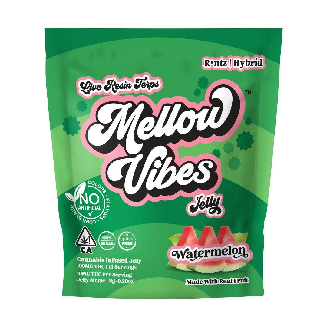 Mellow Vibes Jelly | Watermelon | Single | 100 MG THC