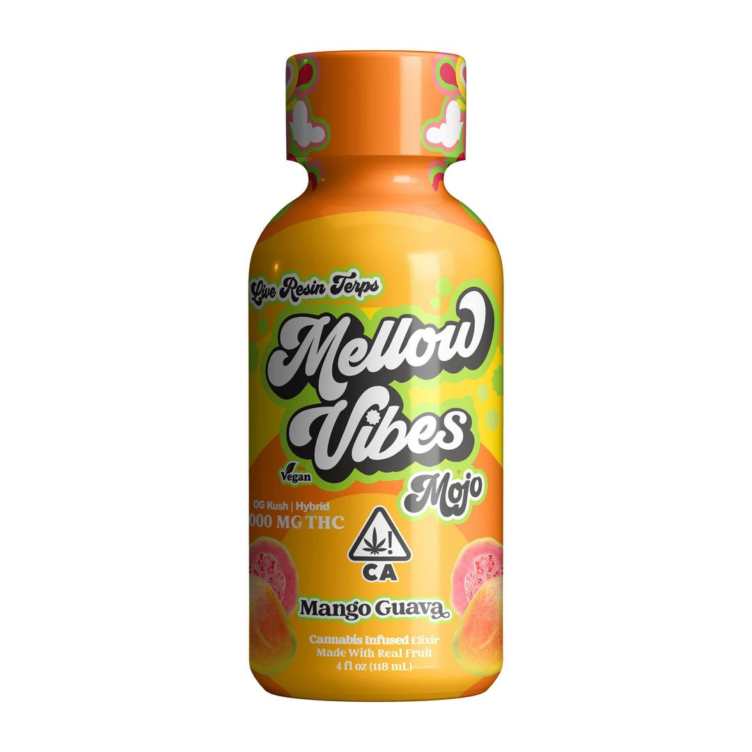 Mellow Vibes Mojo Elixir 4oz | Mango Guava | 1000mg THC
