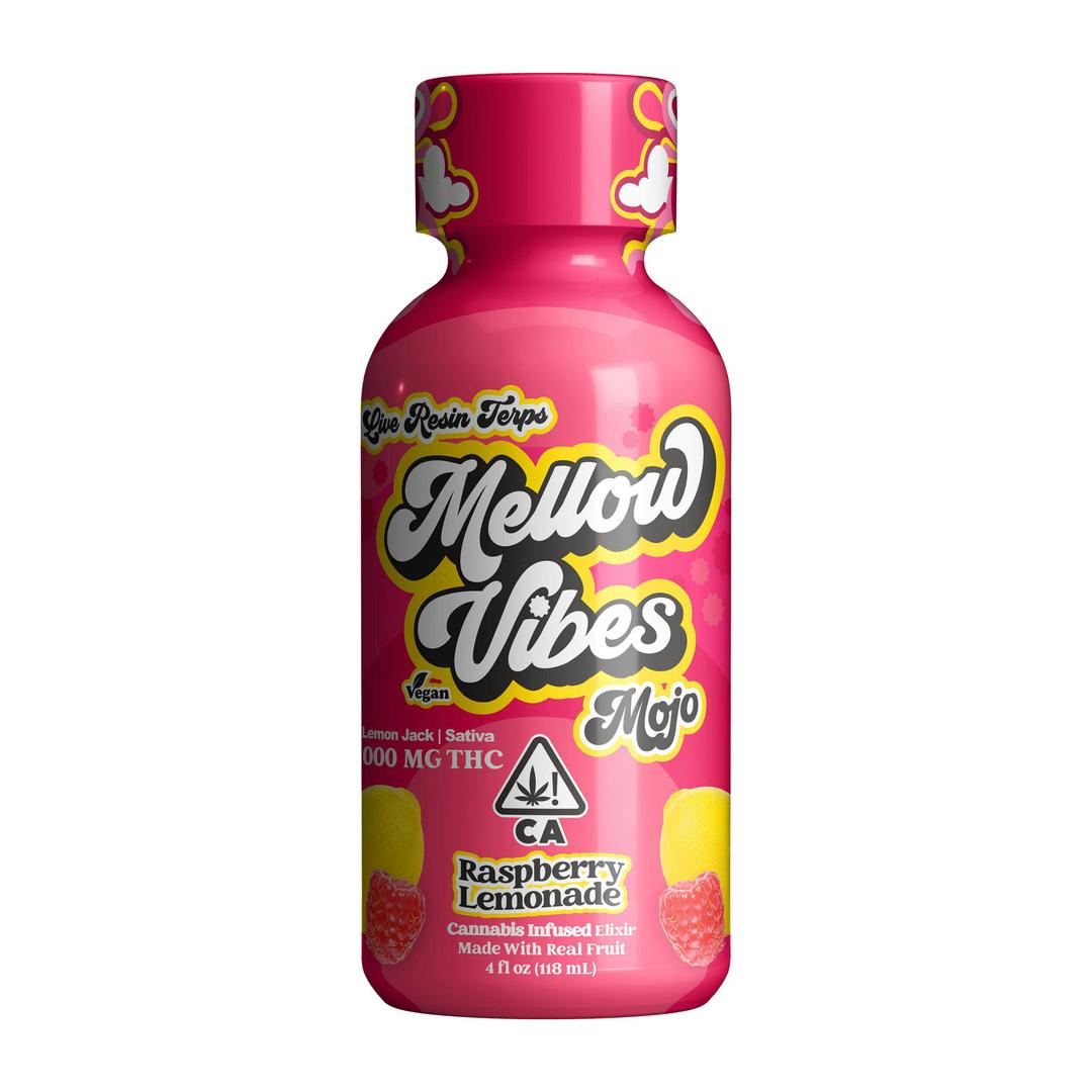 Mellow Vibes Mojo Elixir 4oz | Raspberry Lemonade | 1000mg THC