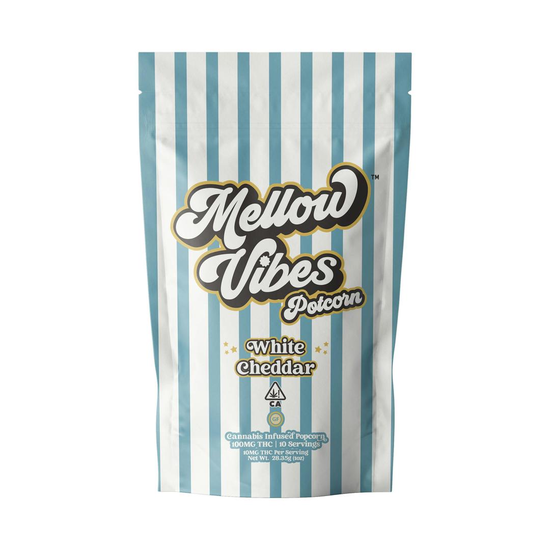 Mellow Vibes Popcorn | White Cheddar | 100mg Potcorn