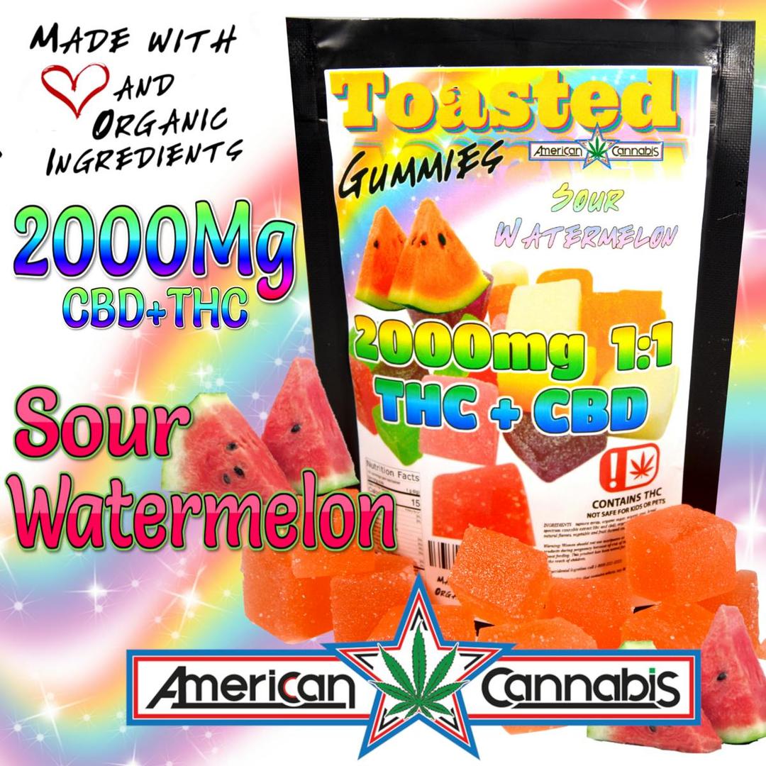 ACC Toasted Gummies Sour Watermelon 1:1 2000mg