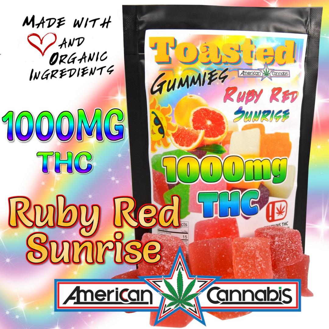 ACC Toasted Gummies Ruby Red Sunrise 1000mg
