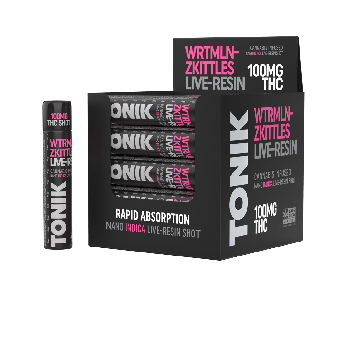 TONIK SHOT LIVE RESIN: Indica WTRMLN-ZKITTLES (100mg)