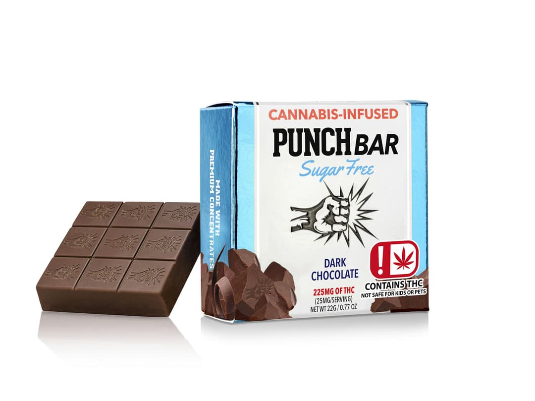 Dark Chocolate Sugar Free PunchBar 225mg (OK)