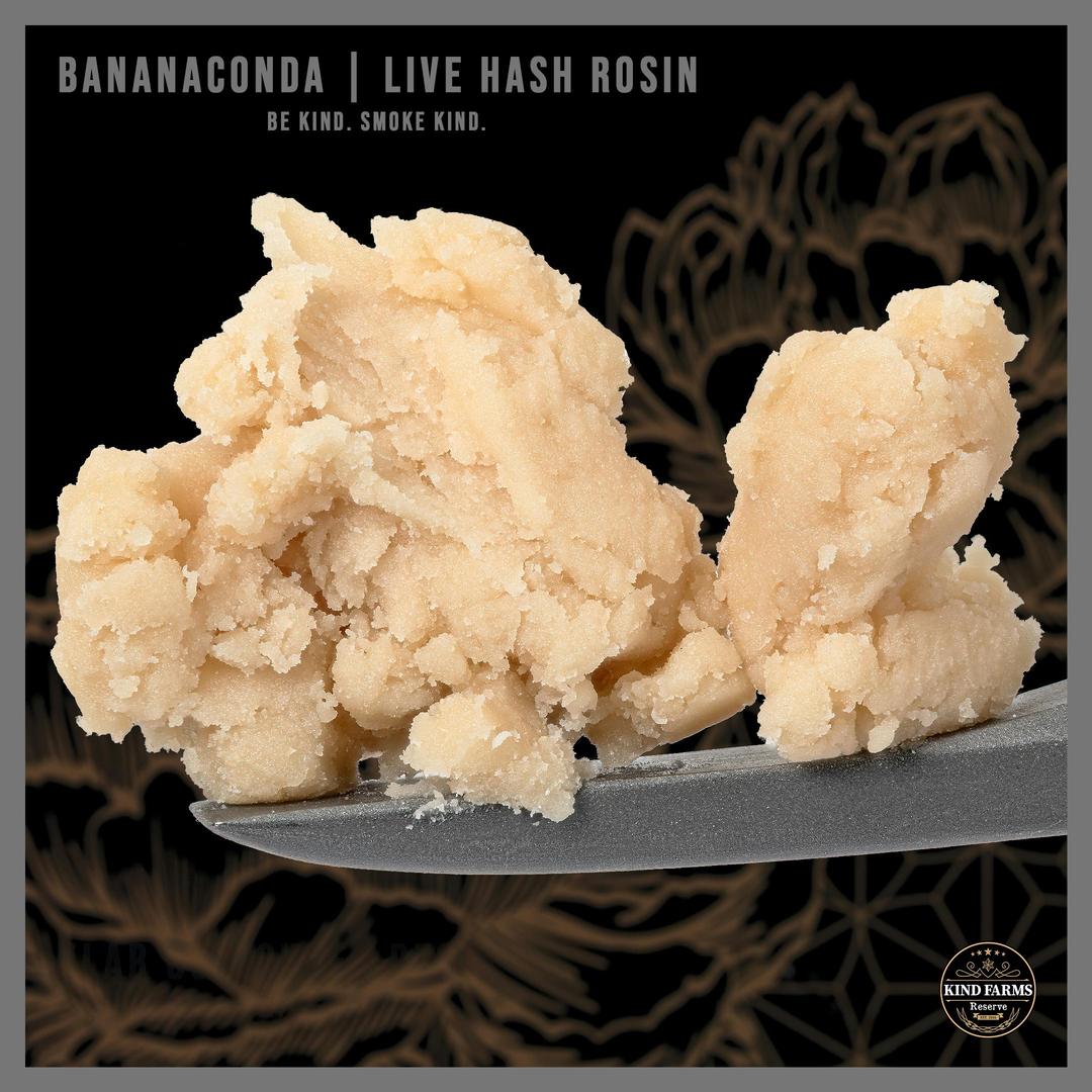 Bananaconda 1g Live Hash Rosin - Kind Farms Reserve