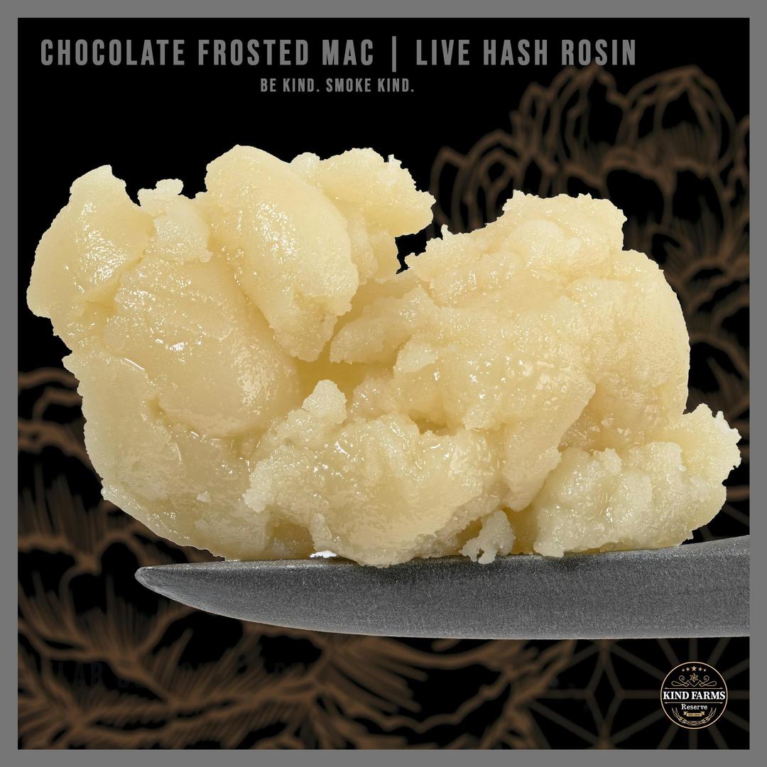 Chocolate Frosted Mac Live Hash Rosin - Kind Farms Reserve