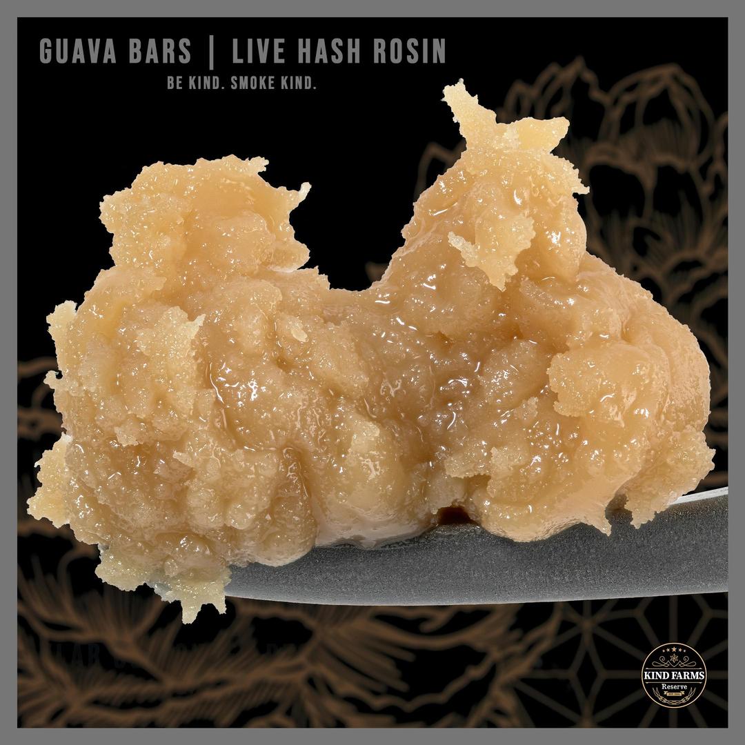 Guava Bars Live Hash Rosin - Kind Farms Reserve