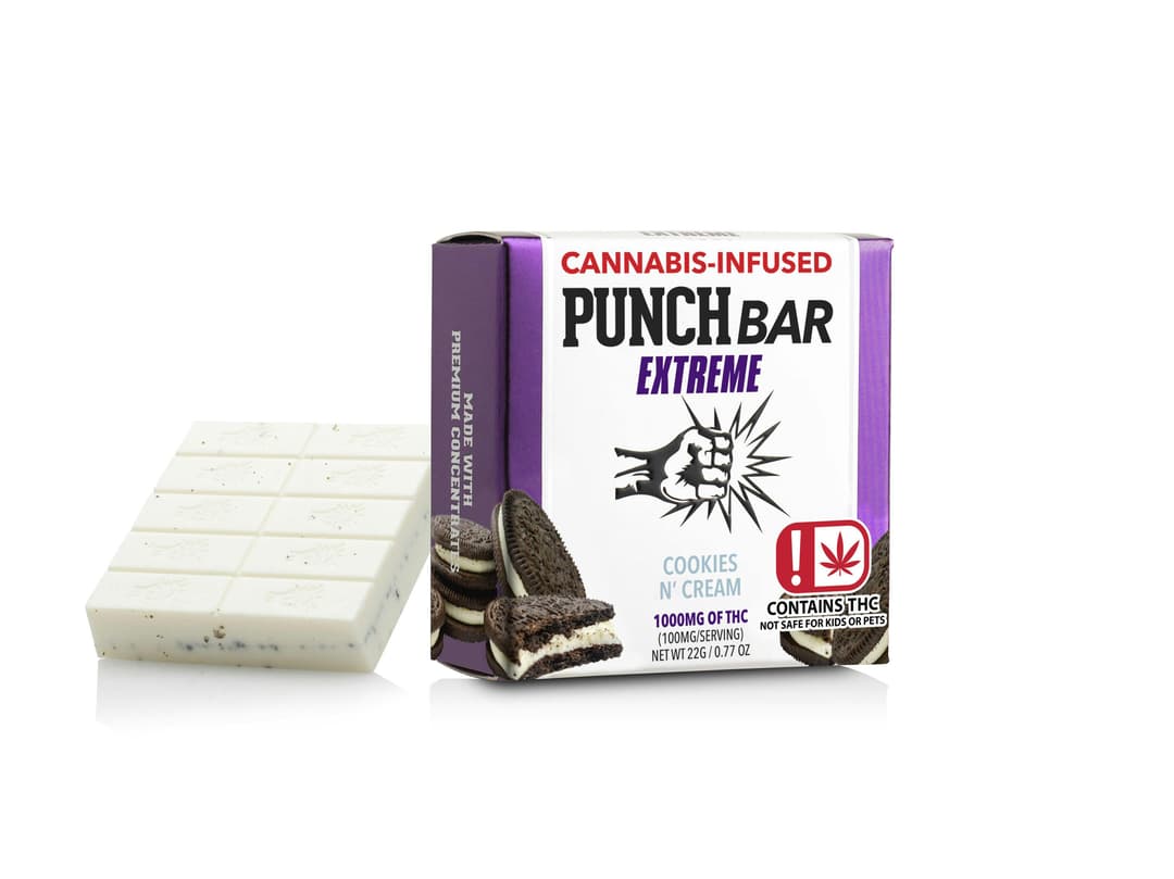 Cookies N' Cream White Chocolate Extreme PunchBar 1,000mg (OK)