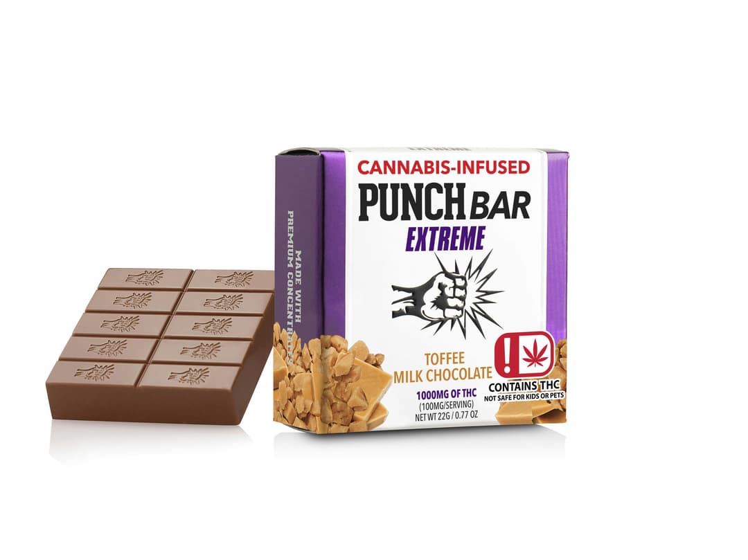 Milk Chocolate Toffee Extreme PunchBar 1,000mg (OK)