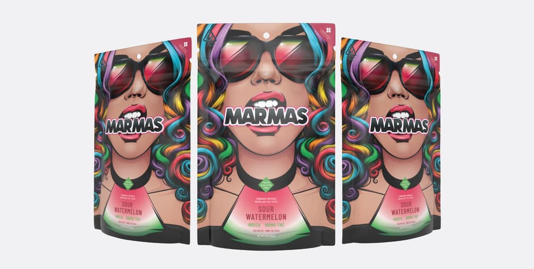 Sour Watermelon Marmalade Bites Indica 100mg