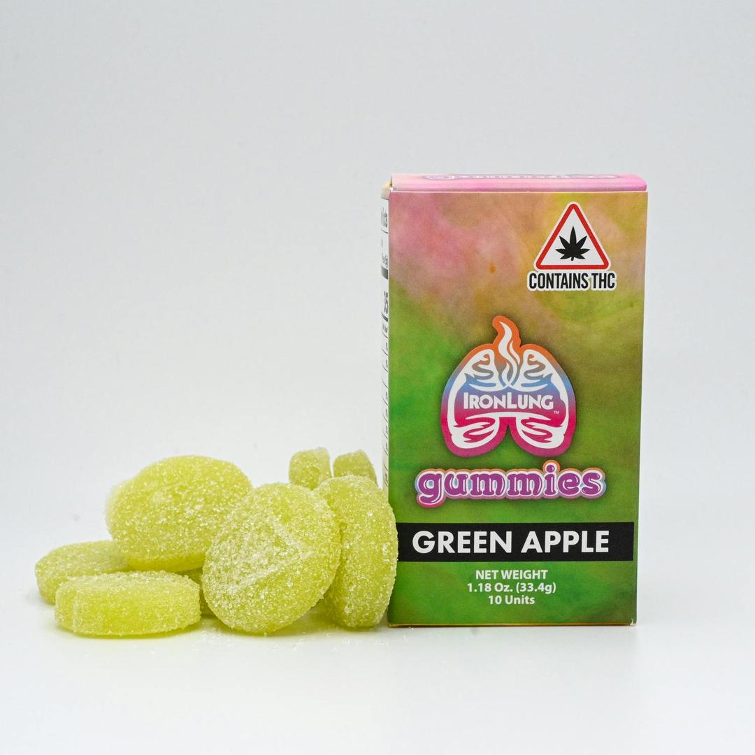 Green Apple 10pc 100mg Gummies
