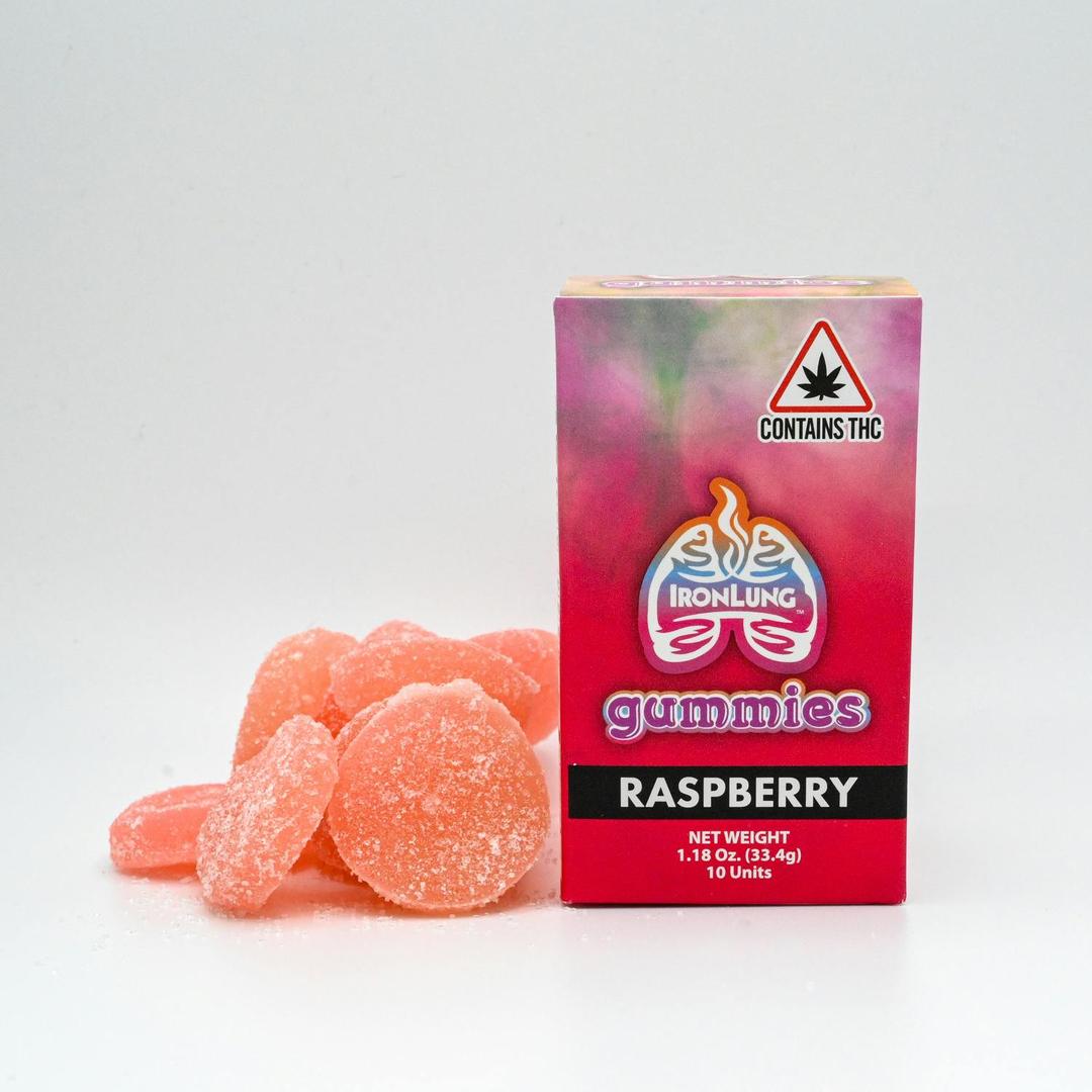 Raspberry 10pc 100mg Gummies