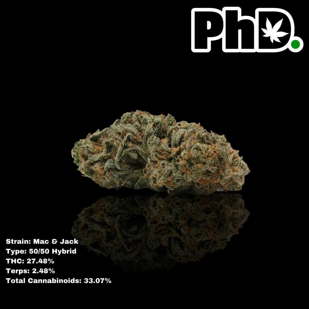 PhD Indoor Flower - Mac & Jack - 27.48% THC