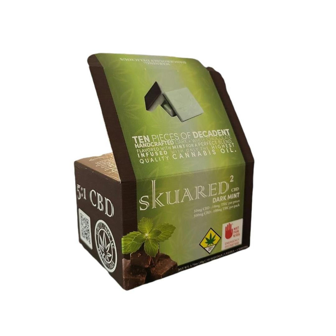 Edible: Skuared - CBD:THC - Dark Mint 5:1 10pk 1.76oz (50g)