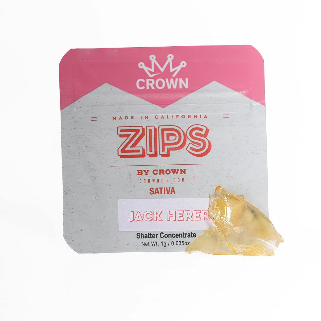 Zips By Crown Jack Herer Shatter 1G