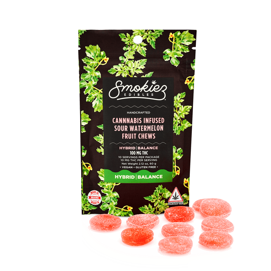Smokiez HYBRID Sour Watermelon Fruit Chews - 100mg - ME